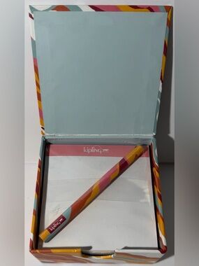 Kipling white square Notes cube matching Pencil NOS new paper